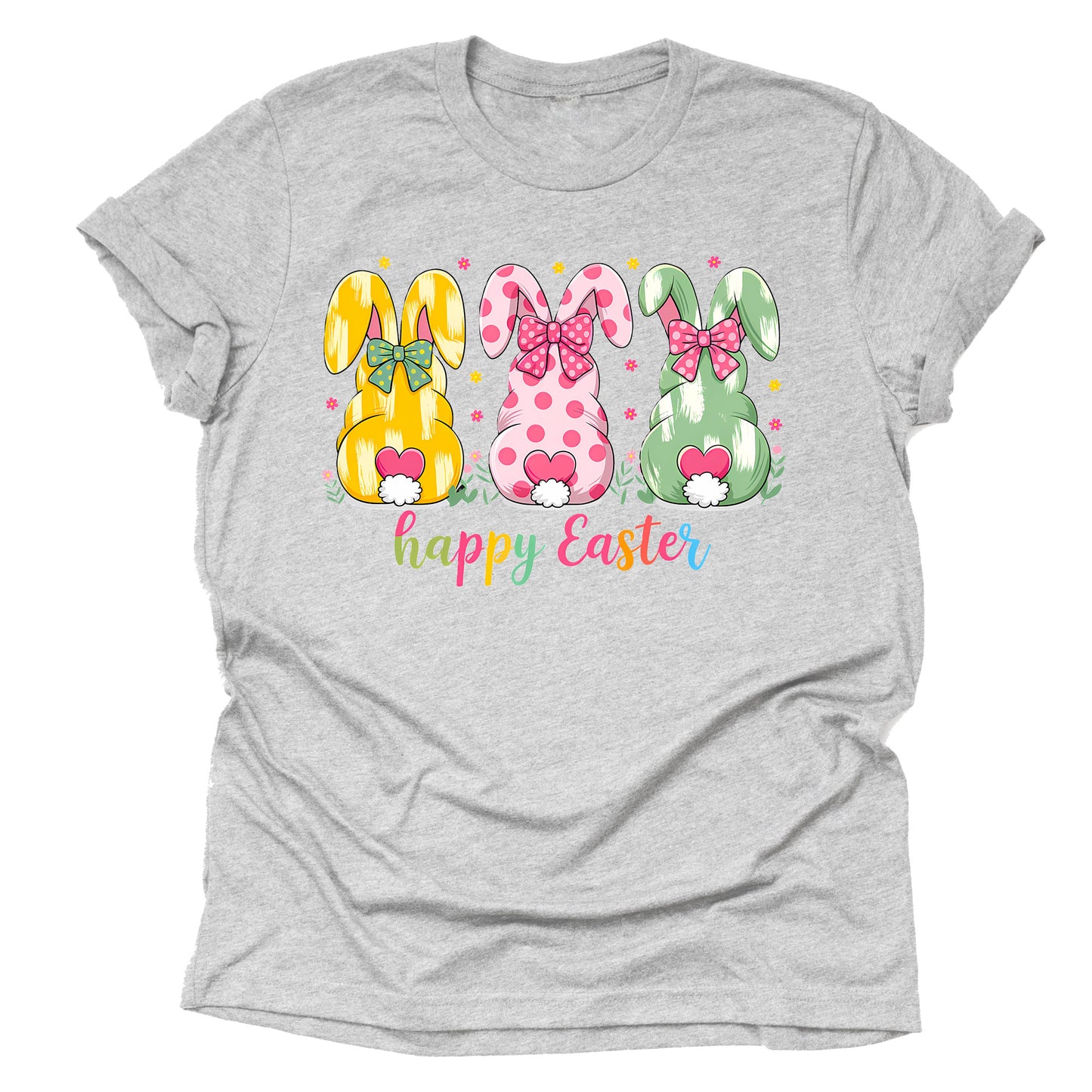 Happy Easter Bunnies Graphic Shirt for Women