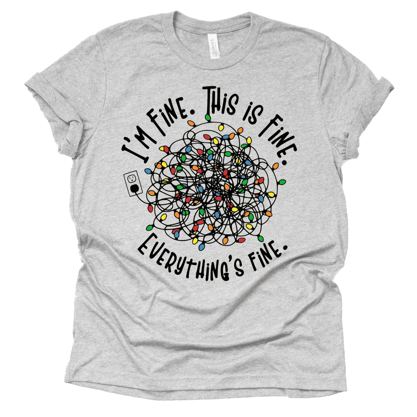 I'm Fine This is Fine Christmas Lights Shirt