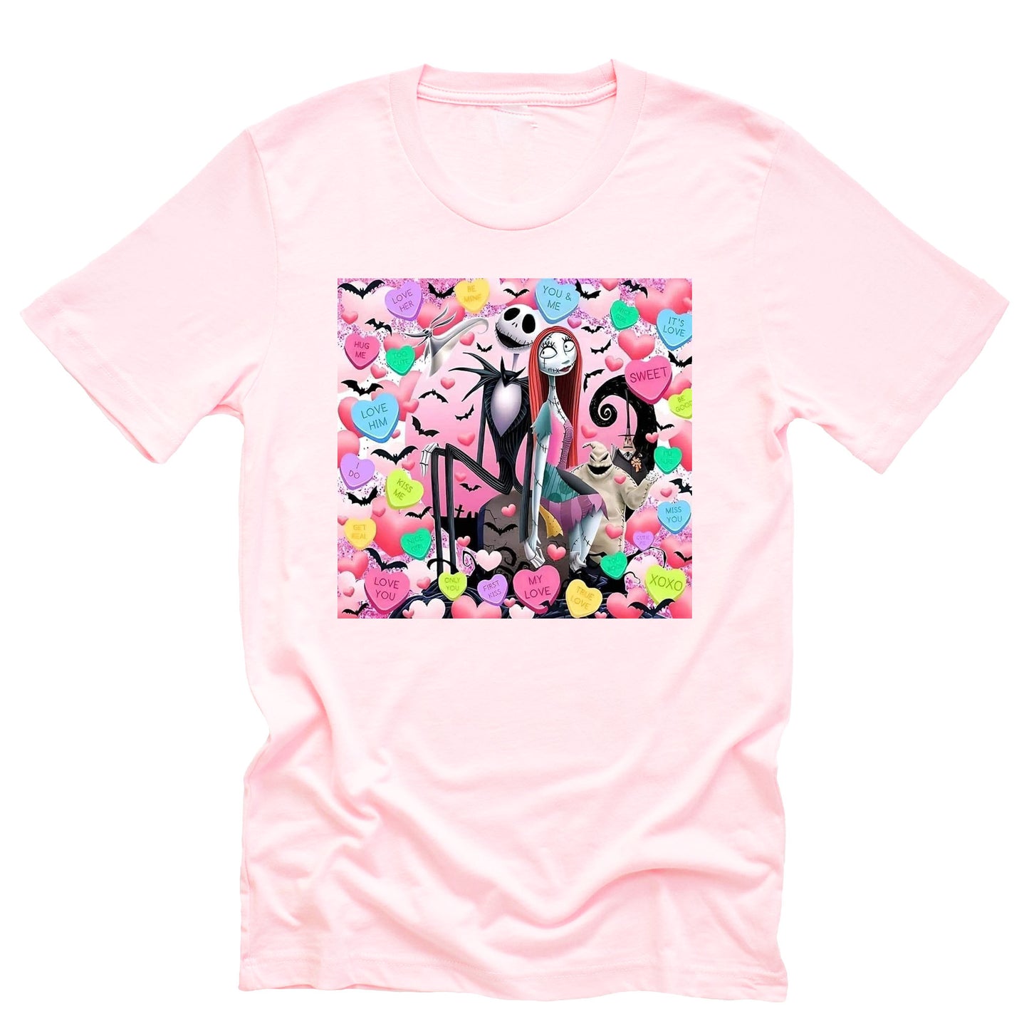 Jack Skellington Valentine Candy Graphic Tee for Couples