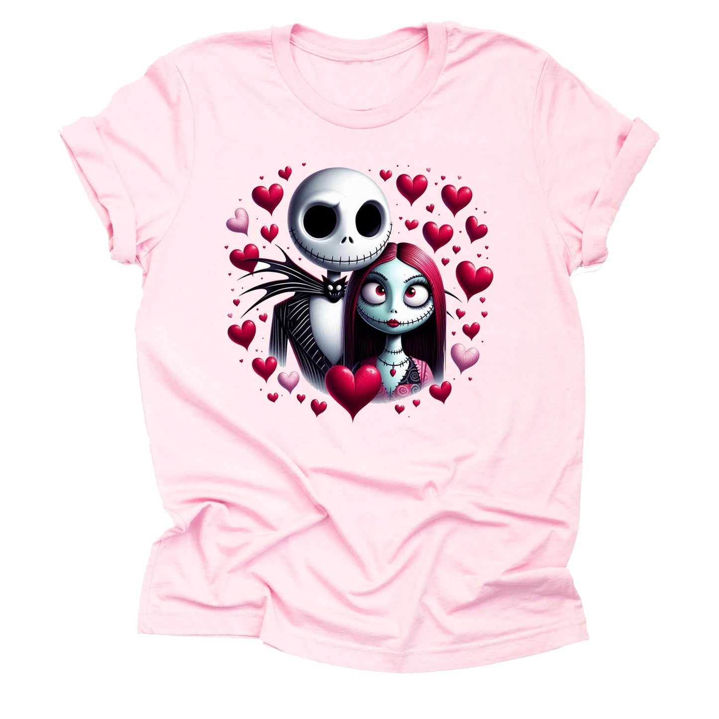 Jack & Sally Hearts Valentine Shirt - Short Sleeve Tee