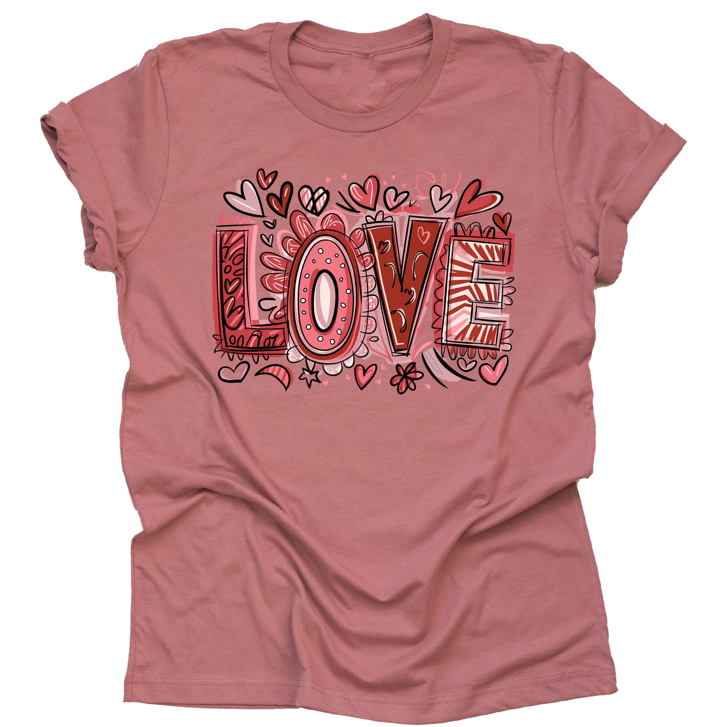 Valentine Love Fancy Font Graphic Design Shirt