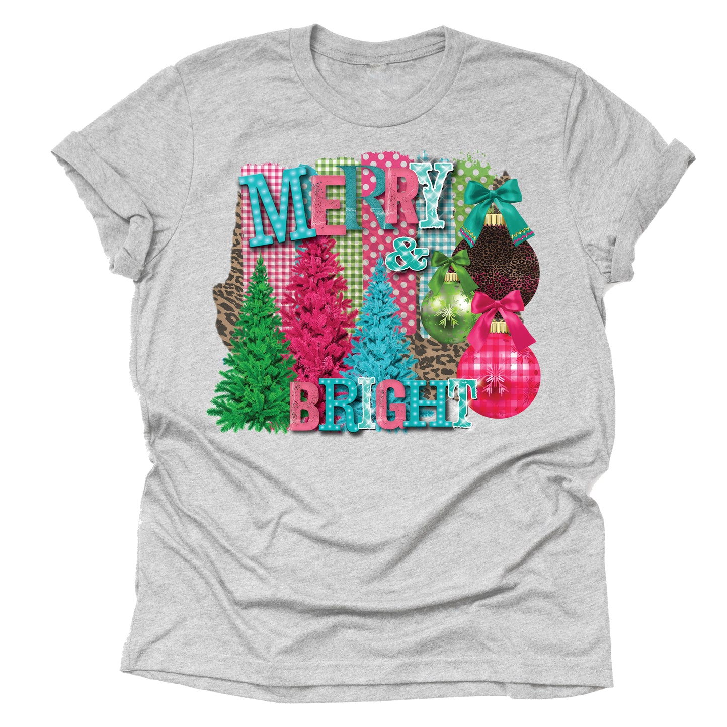 Merry and Bright Christmas T-Shirt for Holiday Fun