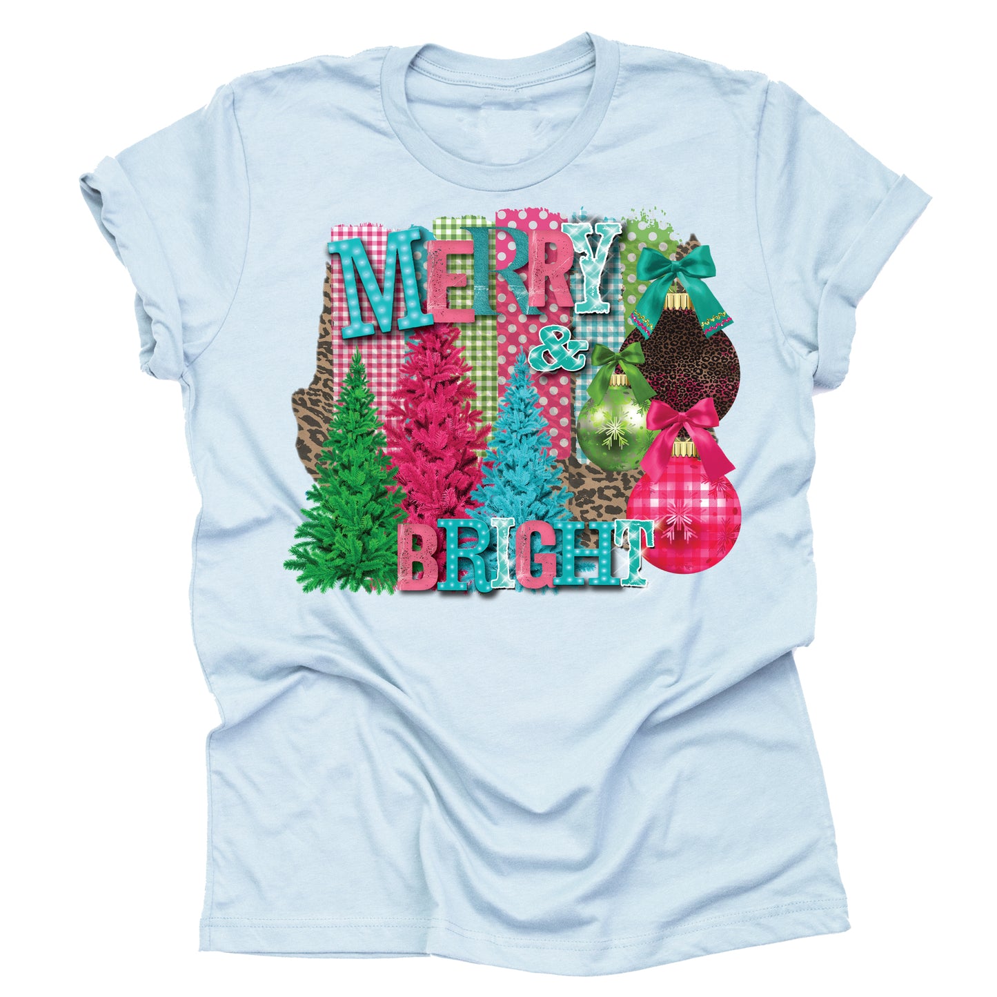 Merry and Bright Christmas T-Shirt for Holiday Fun