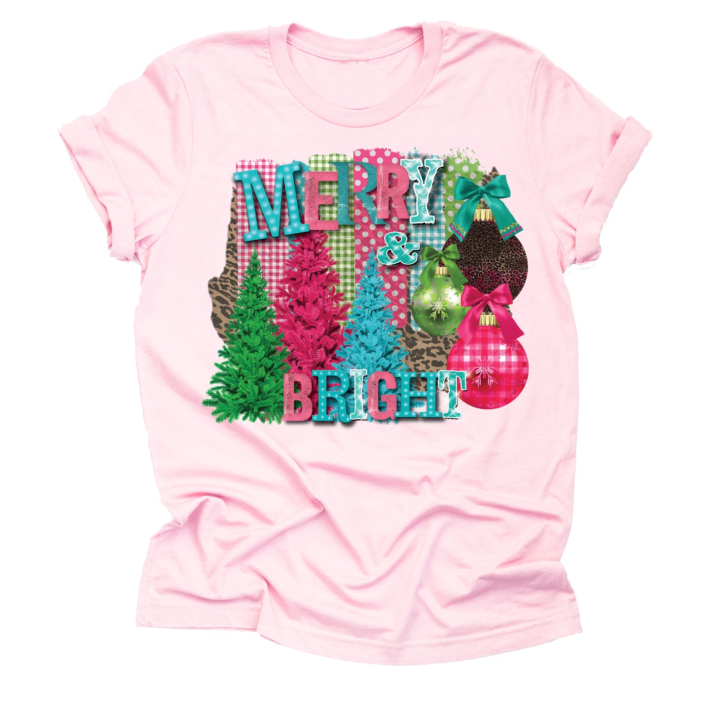 Merry and Bright Christmas T-Shirt for Holiday Fun