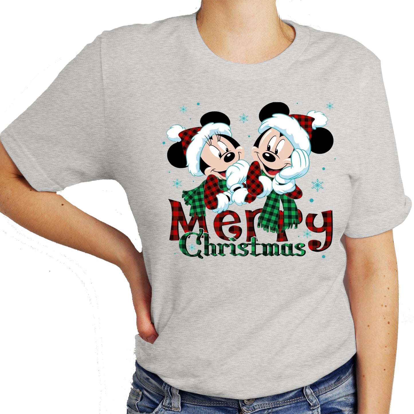 Mickey Christmas Graphic Short Sleeve Shirt - Festive Fun