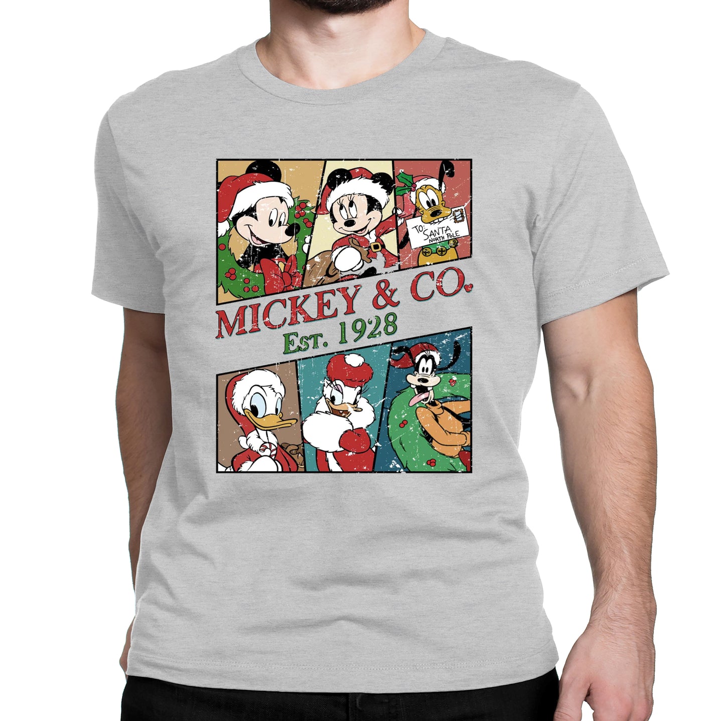 Mickey & Co. Christmas Graphic Shirt - Casual Short Sleeve