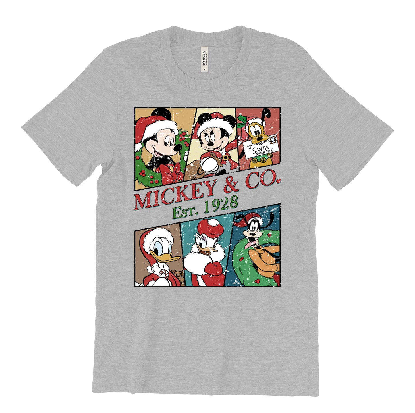 Mickey & Co. Christmas Graphic Shirt - Casual Short Sleeve