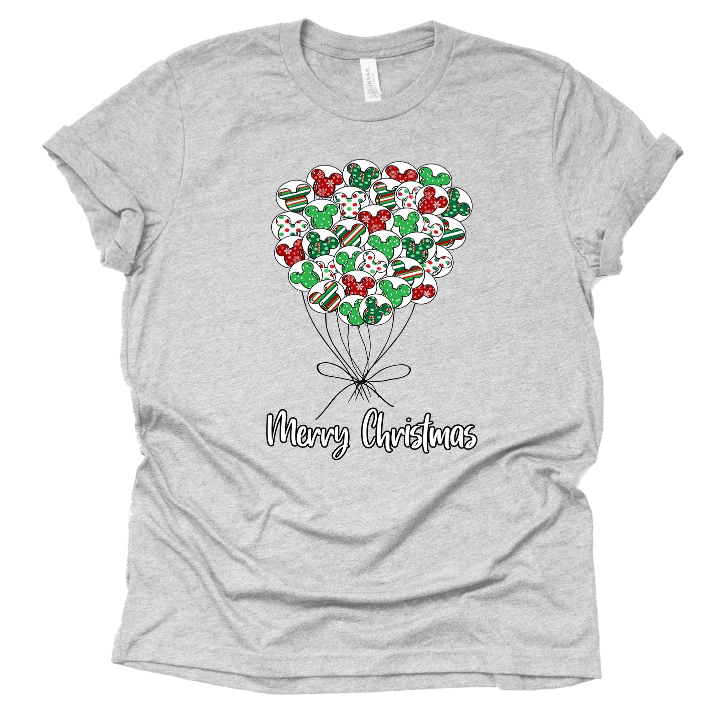 Disney Christmas Mickey Balloons Short Sleeve Shirt