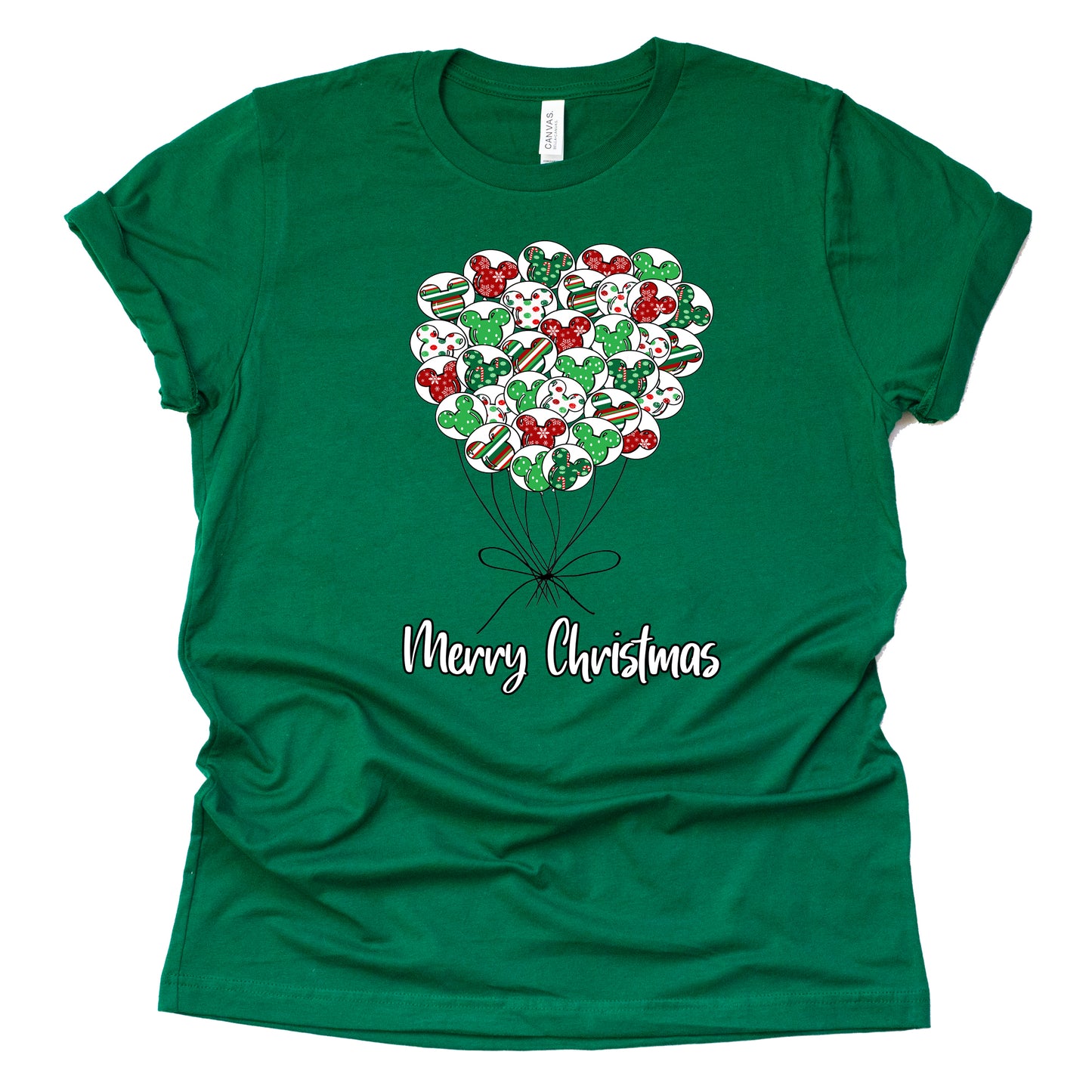 Disney Christmas Mickey Balloons Short Sleeve Shirt