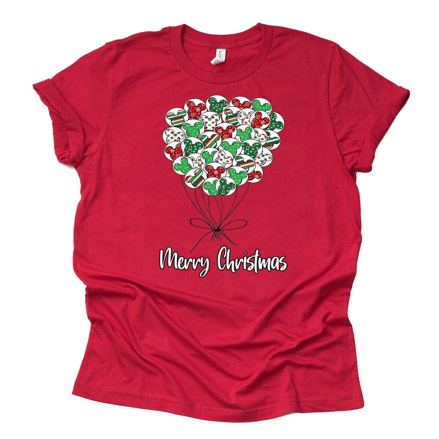 Disney Christmas Mickey Balloons Short Sleeve Shirt