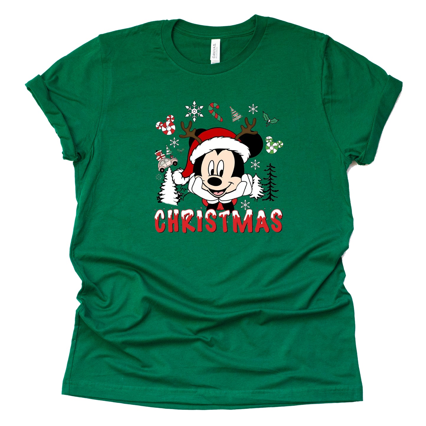 Mickey Mouse Christmas Graphic Casual T-Shirt