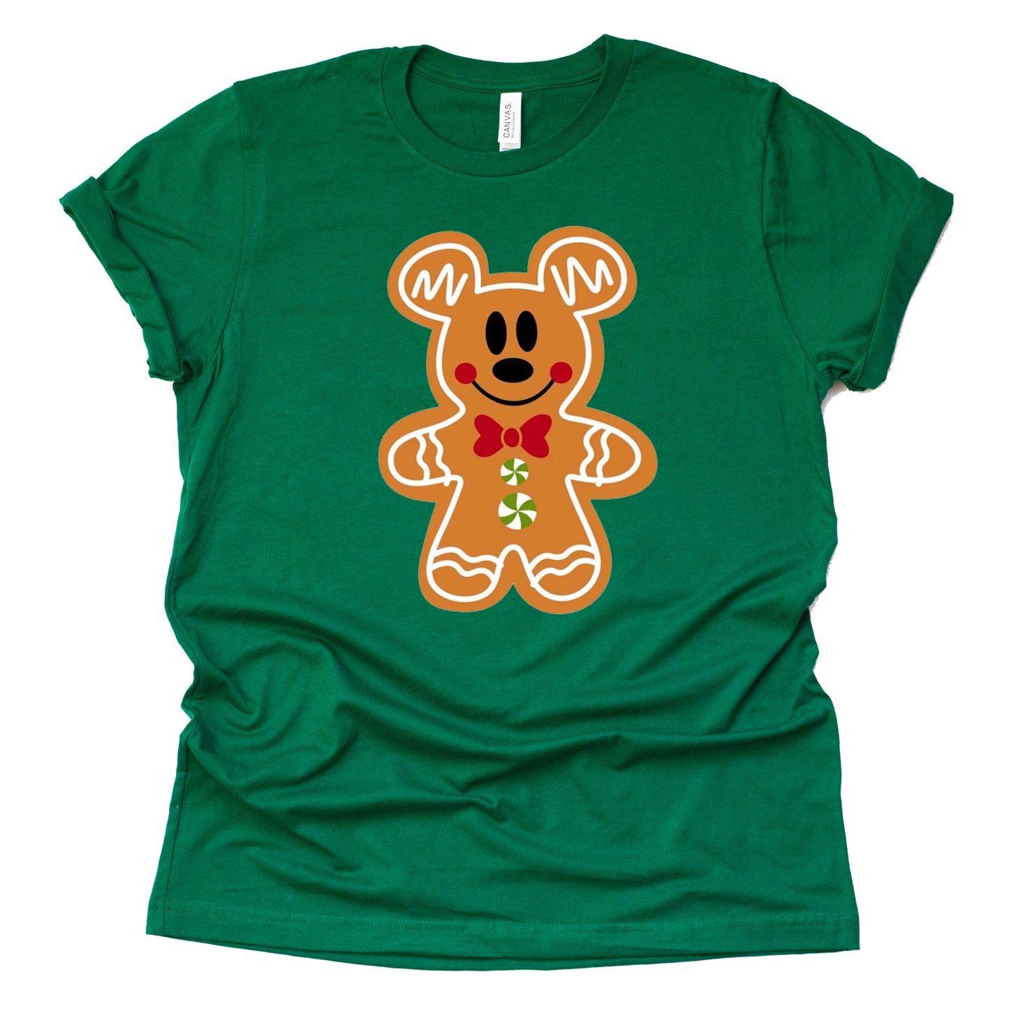 Mickey Gingerbread Christmas Casual Short Sleeve Shirt