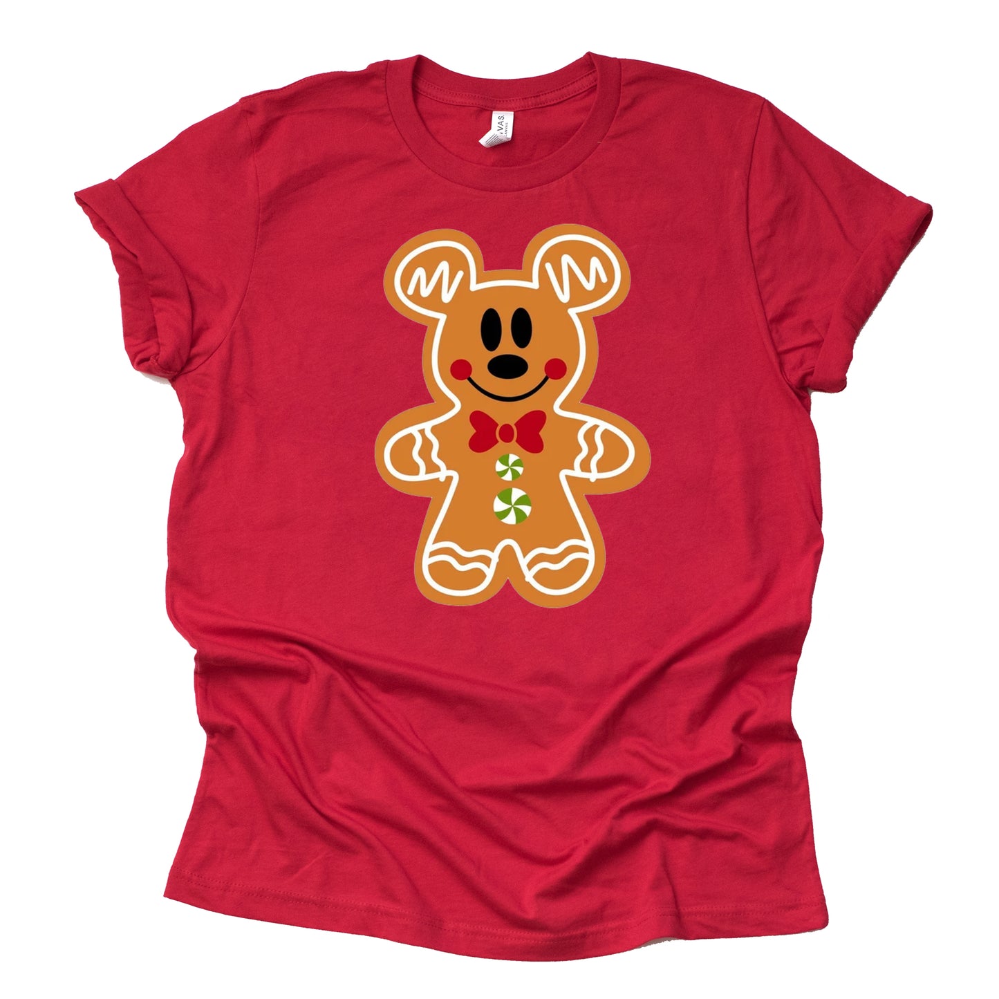 Mickey Gingerbread Christmas Casual Short Sleeve Shirt