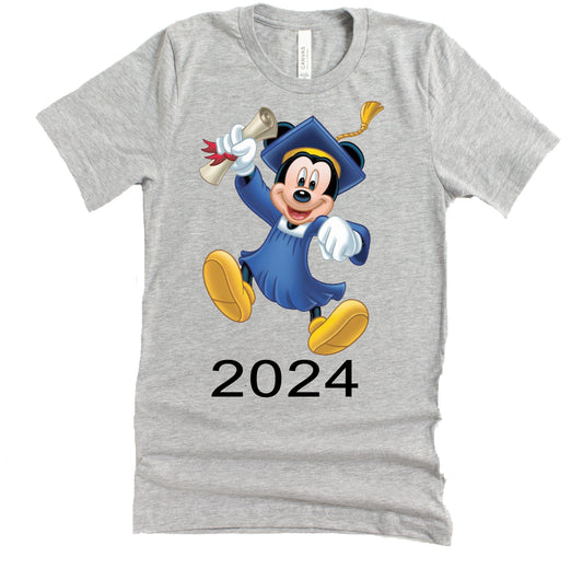Mickey Graduation 2024 T-Shirt Short Sleeve for Grads