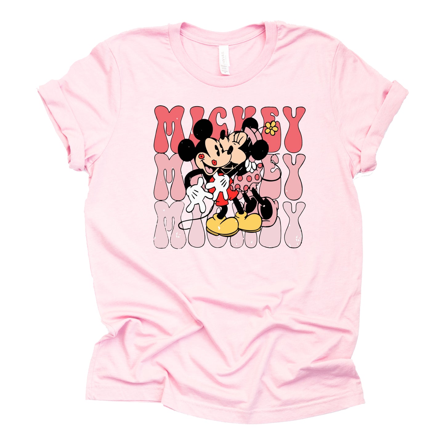 Mickey Minnie Valentine Graphic Casual Shirt