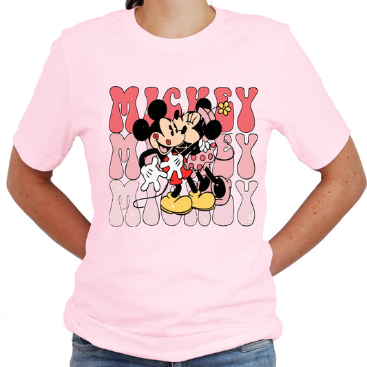 Mickey Minnie Valentine Graphic Casual Shirt