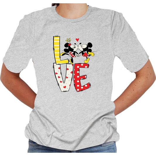 Mickey Minnie Love Valentine Shirt - Short Sleeve Tee