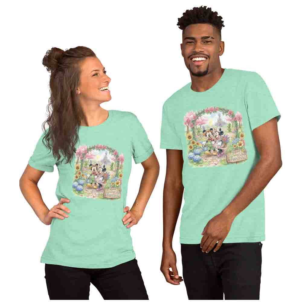 mint EPCOT Flower and Garden Festival graphic tee with floral theme park design
