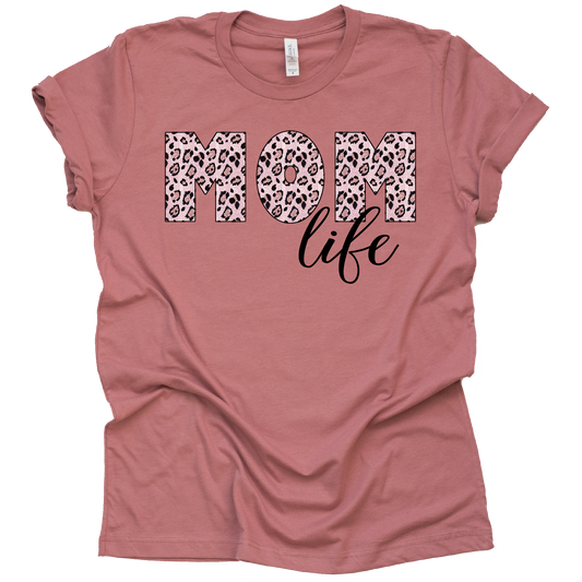 Leopard Mom Life Shirt – Casual Graphic Tee for Women