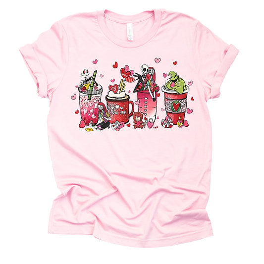 Jack Skellington Valentine Latte Graphic Shirt