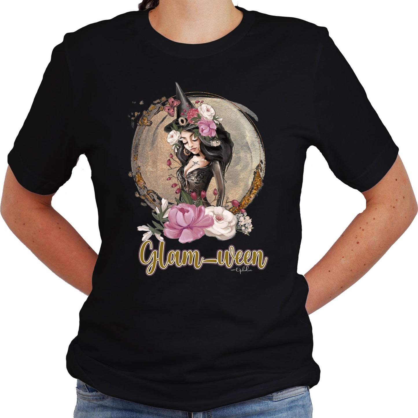Glam-Ween Witch Shirt - Spooky Chic Halloween Tee