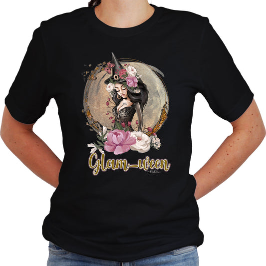 Glam-Ween Witch Shirt - Spooky Chic Halloween Tee