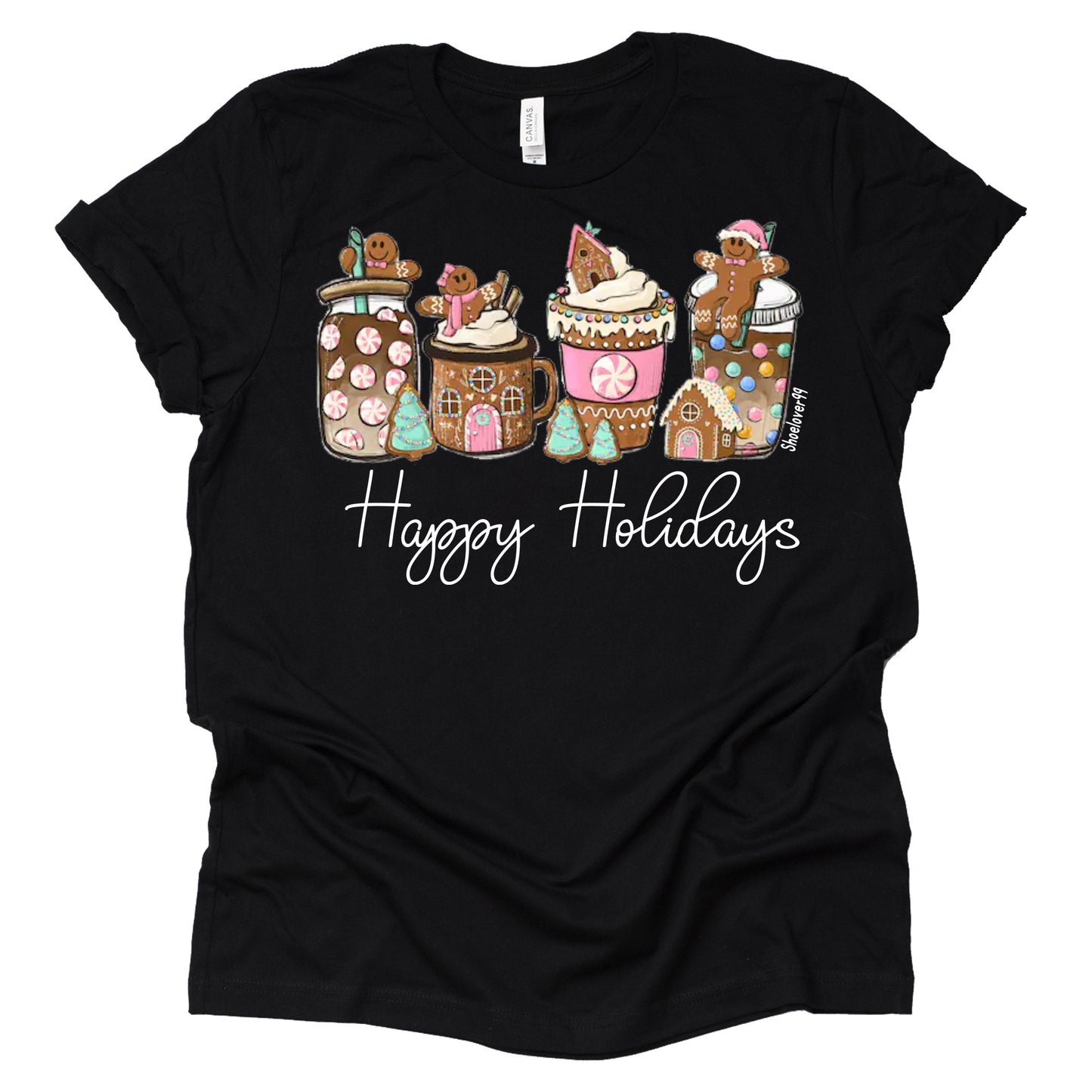Gingerbread Happy Holidays T-Shirt – Festive & Fun Apparel
