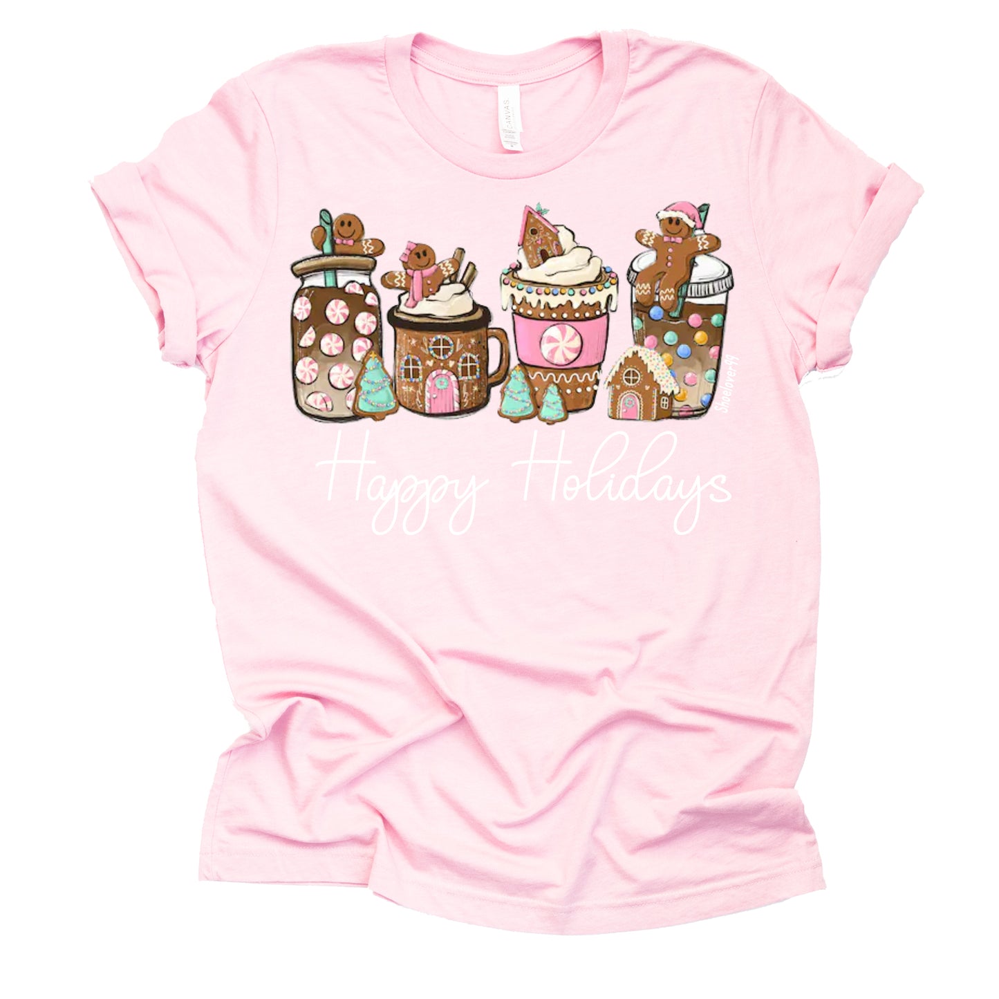 Gingerbread Happy Holidays T-Shirt – Festive & Fun Apparel