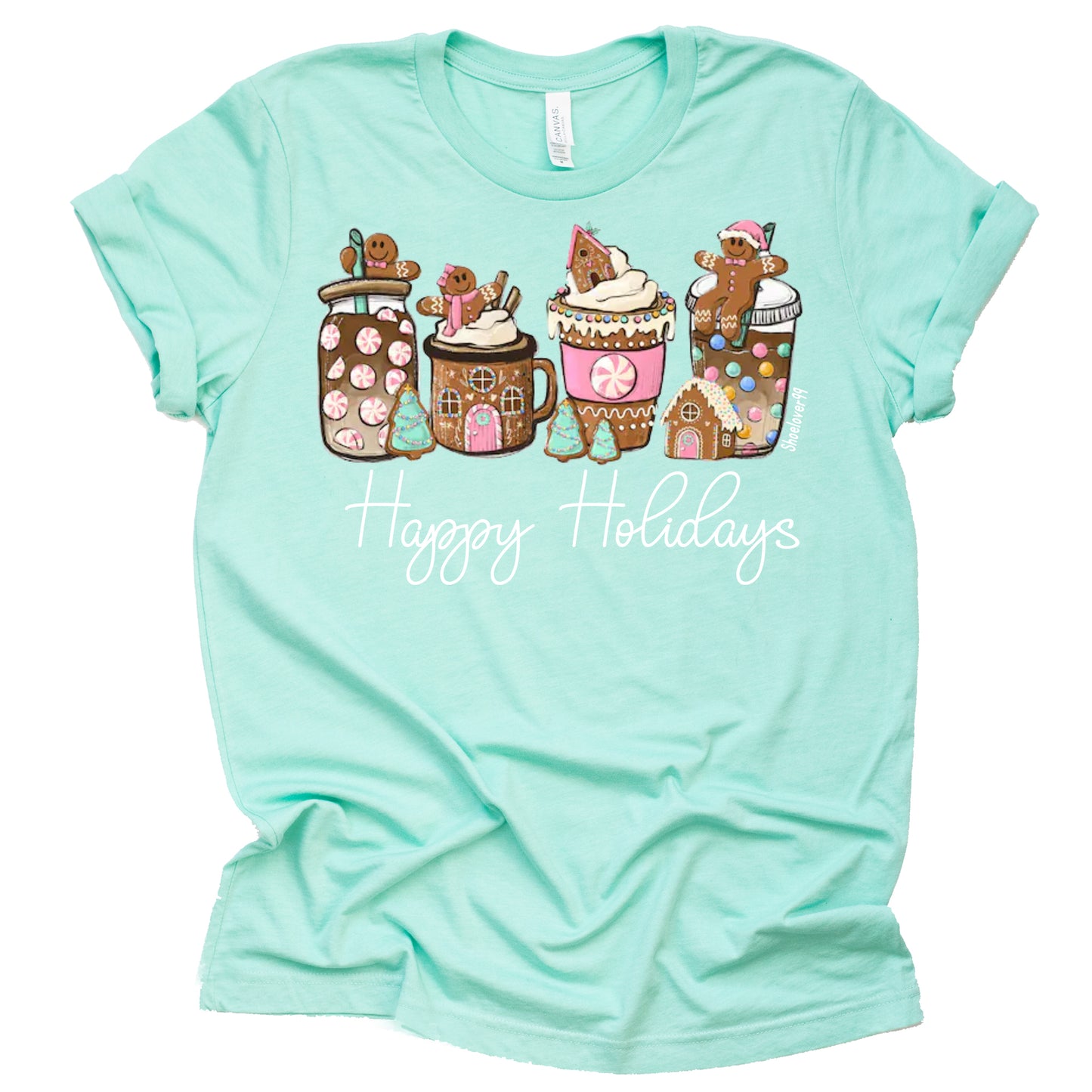 Gingerbread Happy Holidays T-Shirt – Festive & Fun Apparel