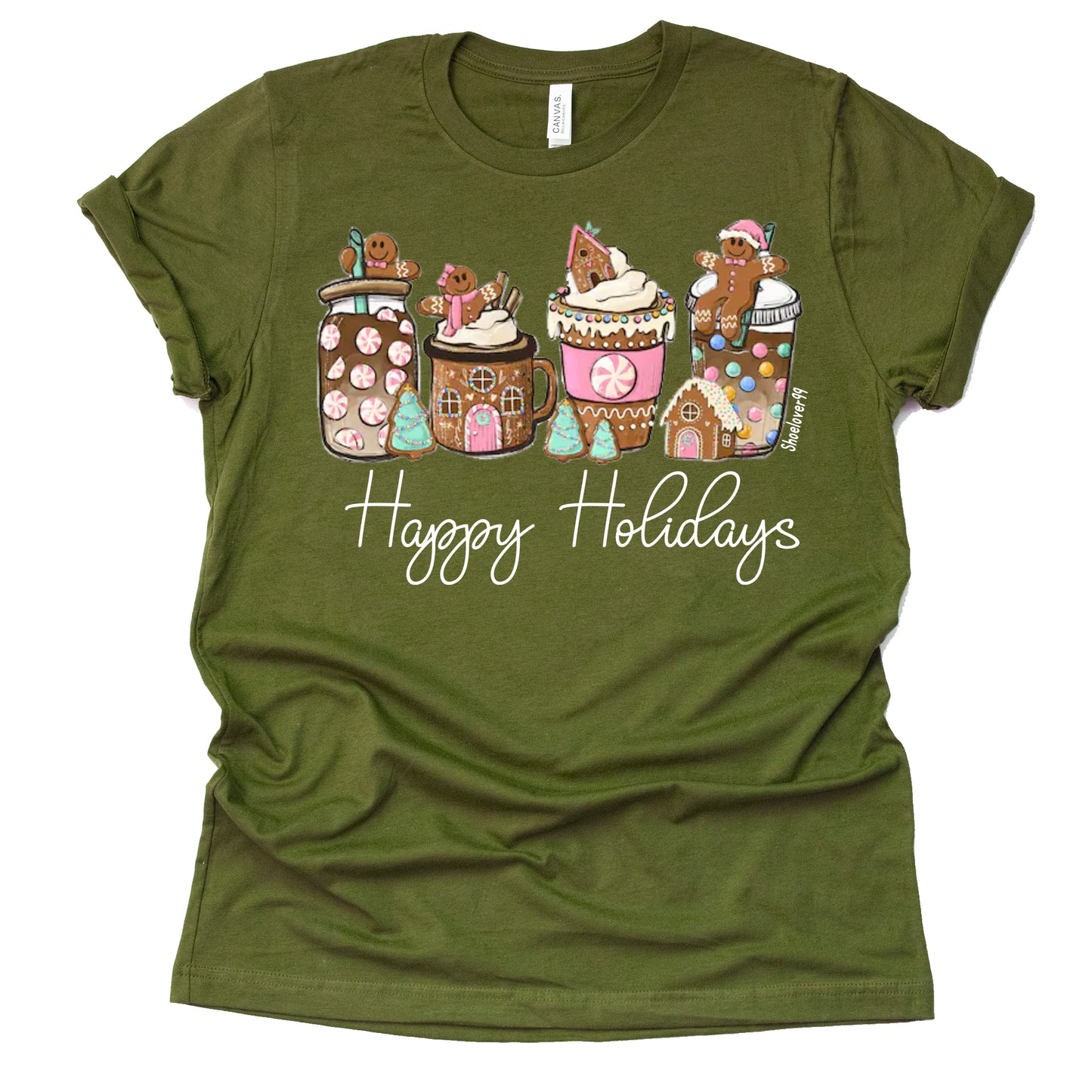 Gingerbread Happy Holidays T-Shirt – Festive & Fun Apparel