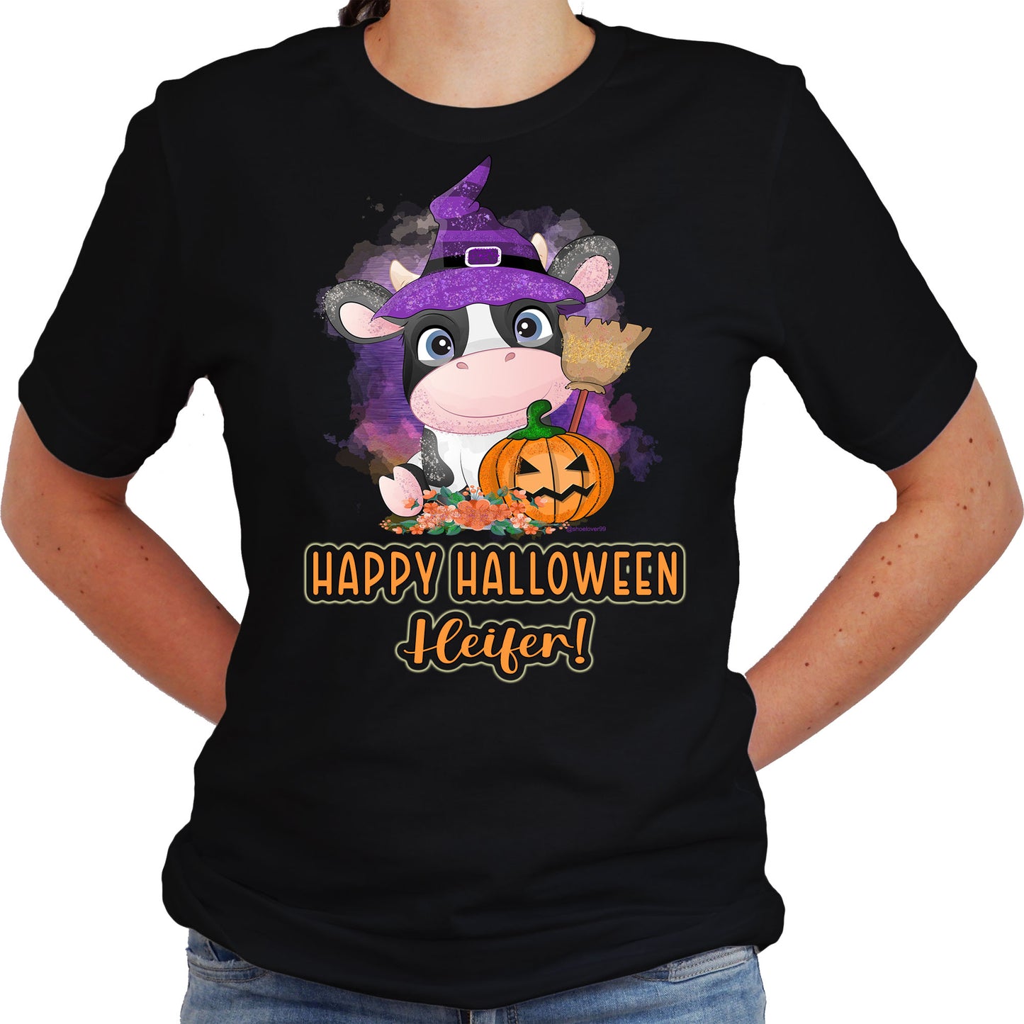 Happy Halloween Heifer Shirt - Fun Graphic Tee for Fall 🎃