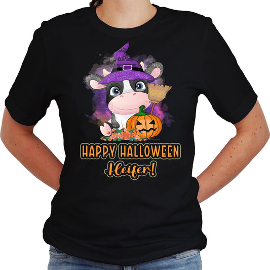 Happy Halloween Heifer Shirt - Fun Graphic Tee for Fall 🎃