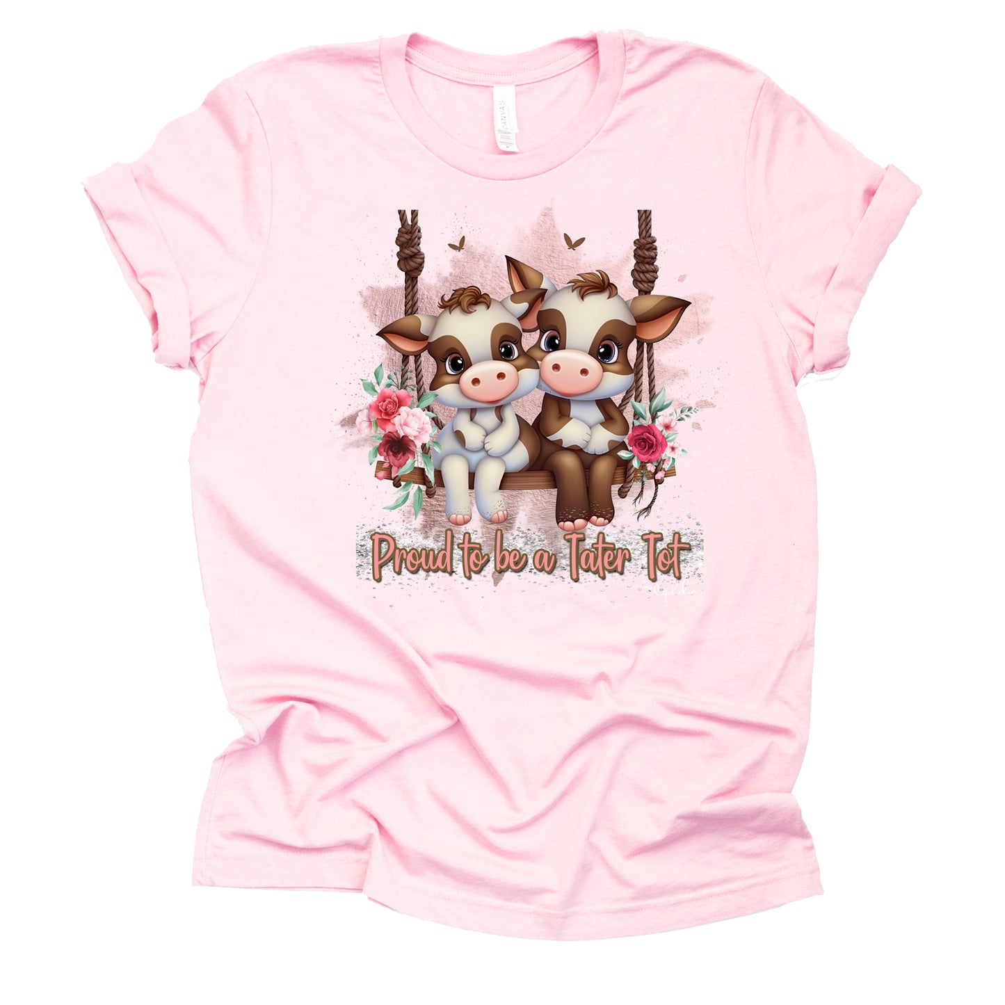 Proud to be a Tater Tot Shirt - Cute Cow Graphic Tee