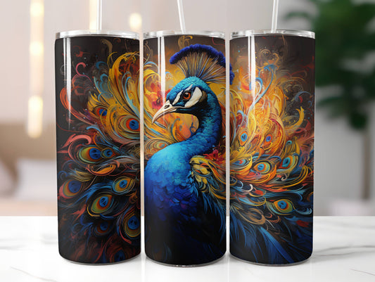 Peacock Insulated Tumbler | Reusable Steel Travel Mug