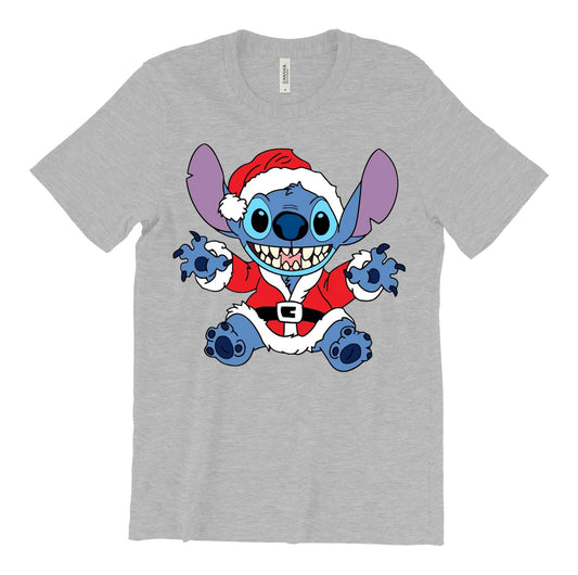 Disney Santa Stitch Christmas Graphic Shirt