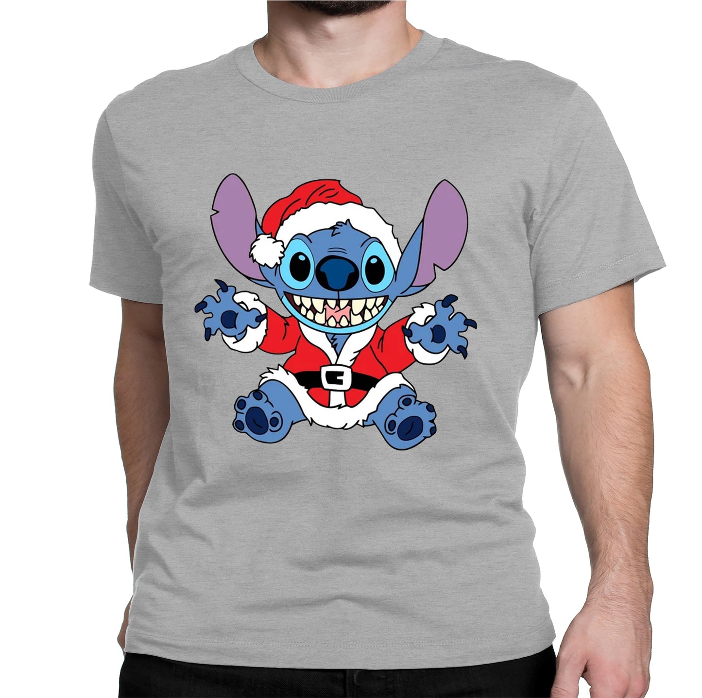 Disney Santa Stitch Christmas Graphic Shirt