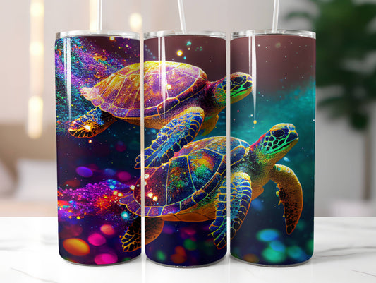 Sea Turtles Insulated Tumbler with Lid & Straw | Travel Mug