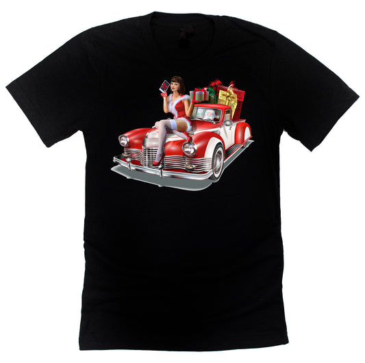 Sexy Christmas Car Shirt for Men - Vintage Graphic Tee