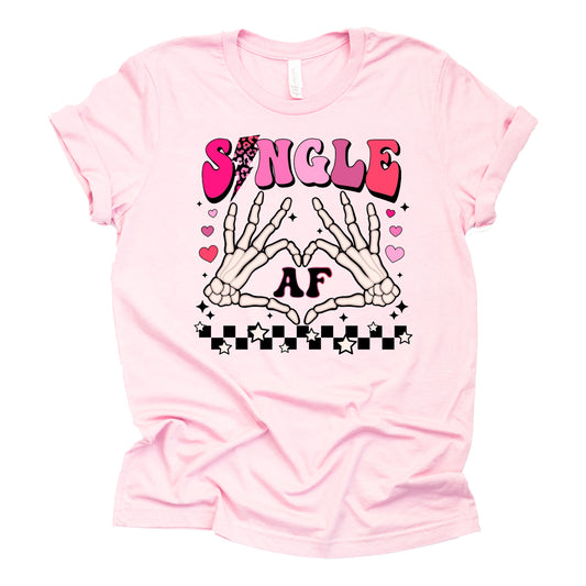 Single AF Valentine Graphic Casual Short Sleeve Shirt