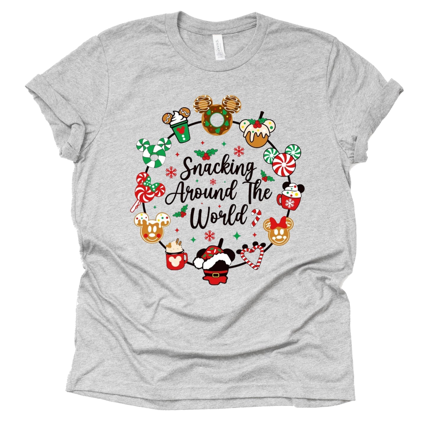 Snacking Around The World Christmas Graphic Shirt