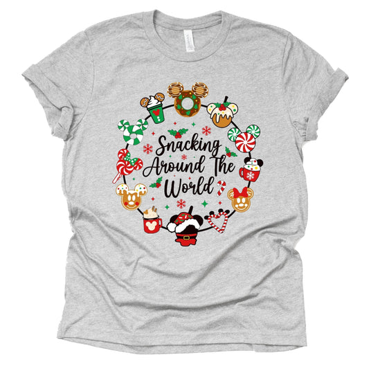 Snacking Around The World Christmas Graphic Shirt
