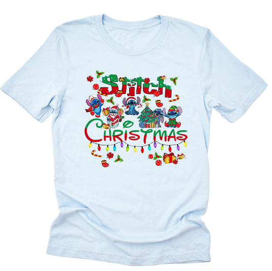 Stitch Christmas Short Sleeve Shirt – Festive Fun!