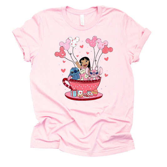 Valentine Graphic Design Casual Short Sleeve Shirt