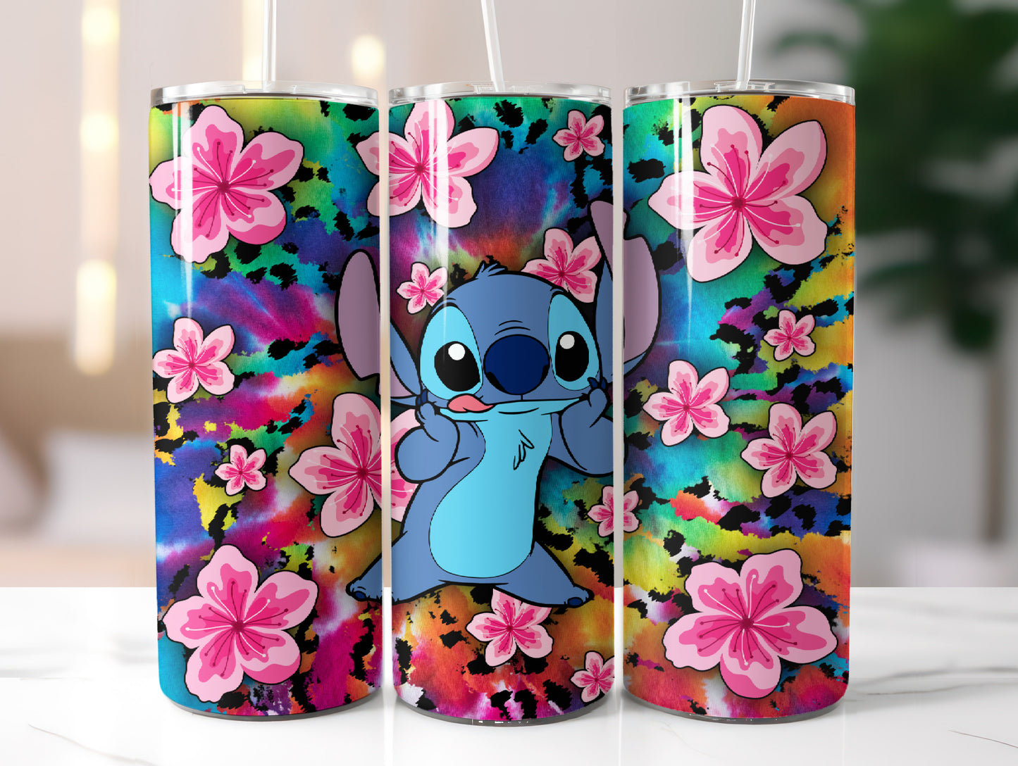 Disney Stitch Insulated Tumbler with Lid and Straw | Gifts for Women Men Reusable Stainless Steel Water Bottle Travel Mug