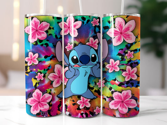 Disney Stitch Insulated Tumbler with Lid and Straw | Gifts for Women Men Reusable Stainless Steel Water Bottle Travel Mug