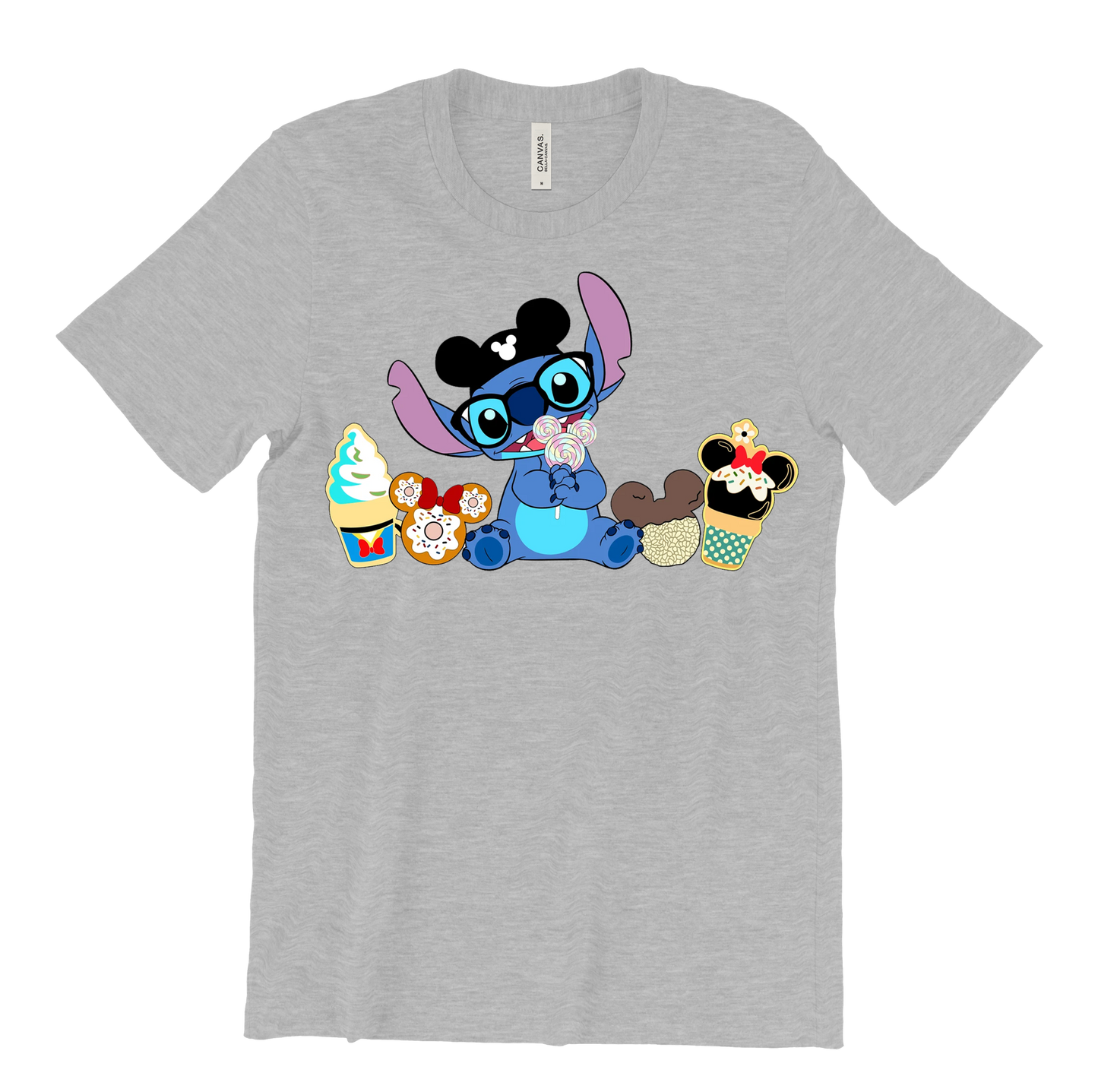Stitch Snacks Valentine Shirt Casual Graphic Tee