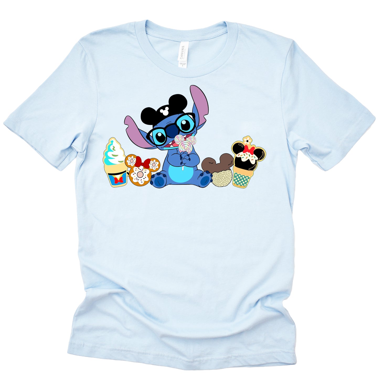 Stitch Snacks Valentine Shirt Casual Graphic Tee