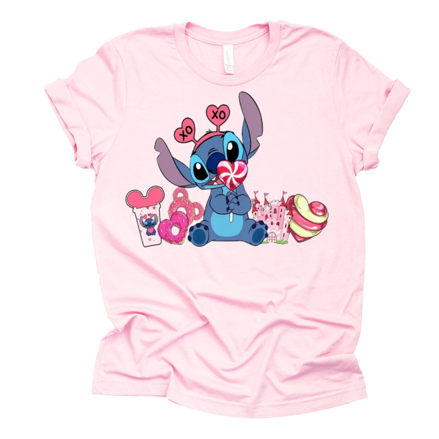 Stitch Snacks Shirt Casual Short Sleeve Tee