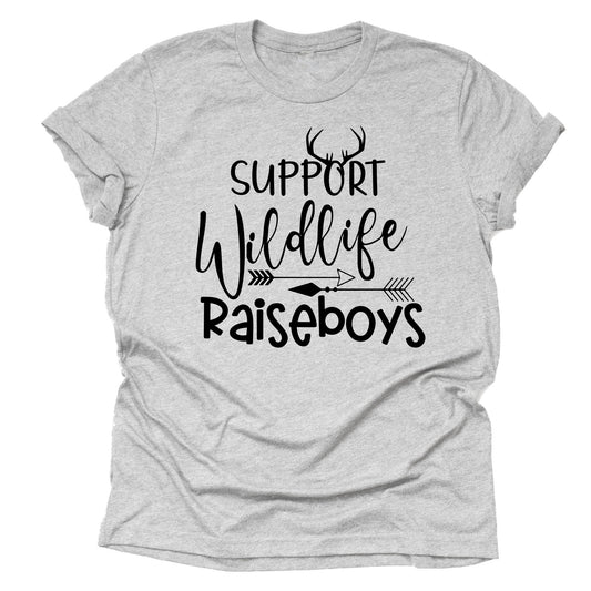 Support Wildlife Raise Boys T-Shirt | Cute Letter Print