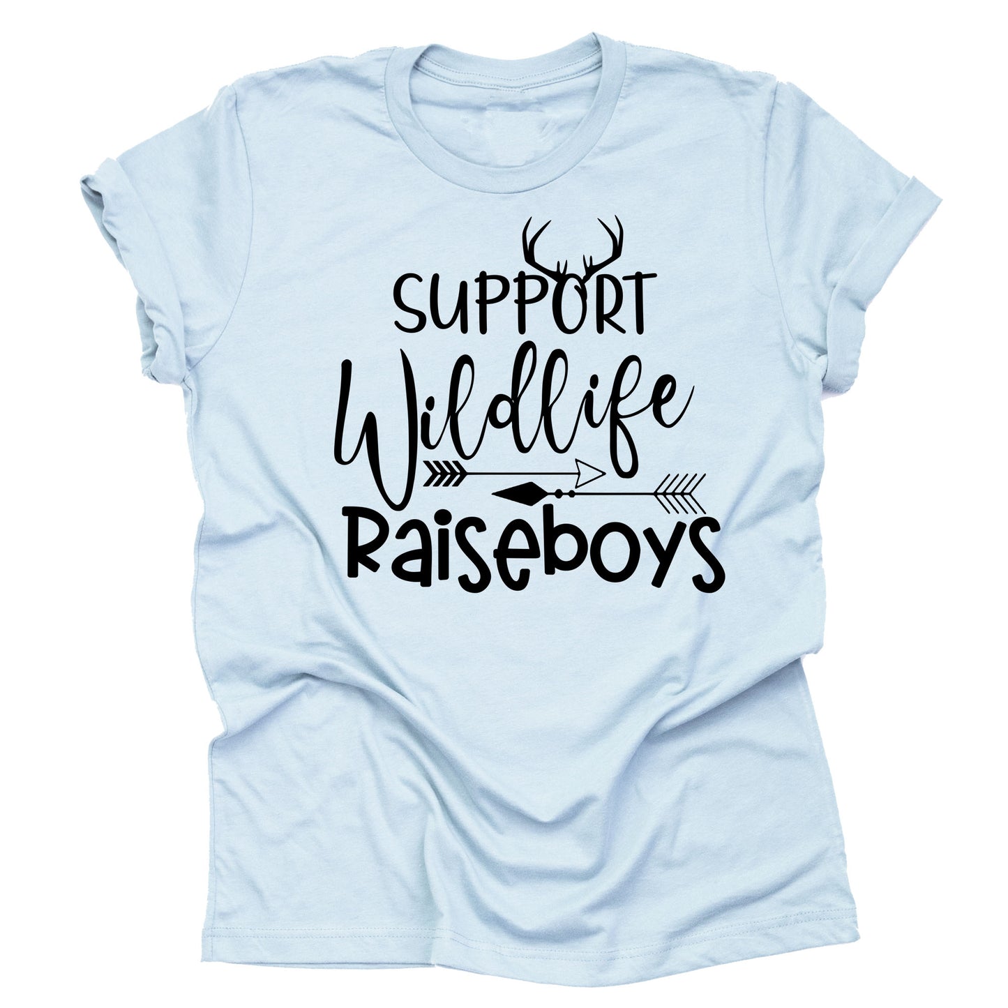 Support Wildlife Raise Boys T-Shirt | Cute Letter Print